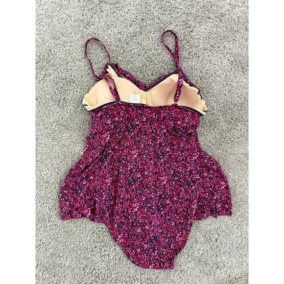 Garnet Hill Women’s Dainty‎ Floral Modest Slimming One Piece Sz 4 - Picture 5 of 7